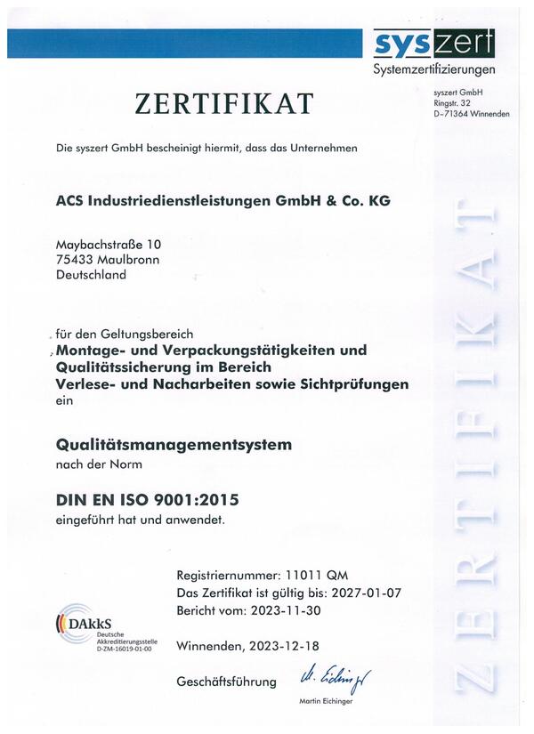 Zertifikat 2023